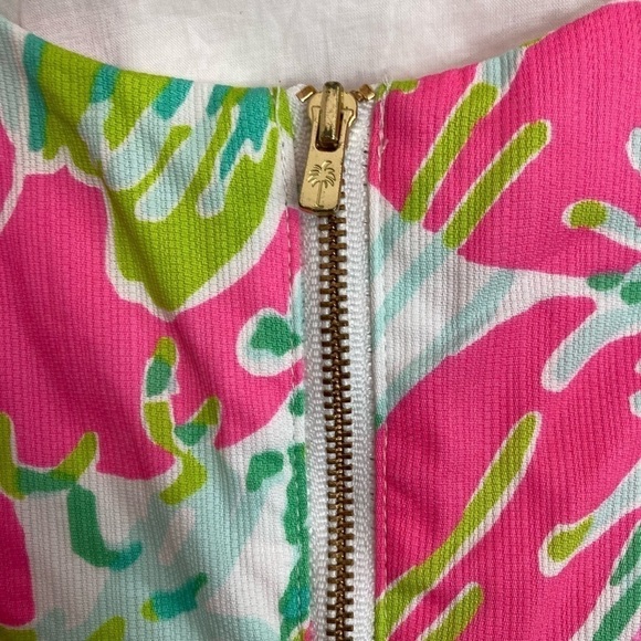 Lilly Pulitzer Cathy Shift Dress Flamingo Pink Don't Give a Cluck - Picture 6 of 15